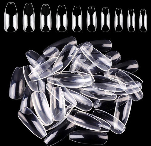500 Coffin Clear Nail Tips